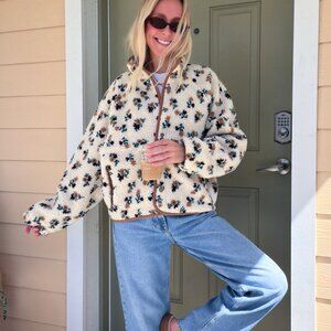 Seaside Bloom Fleece Jacket